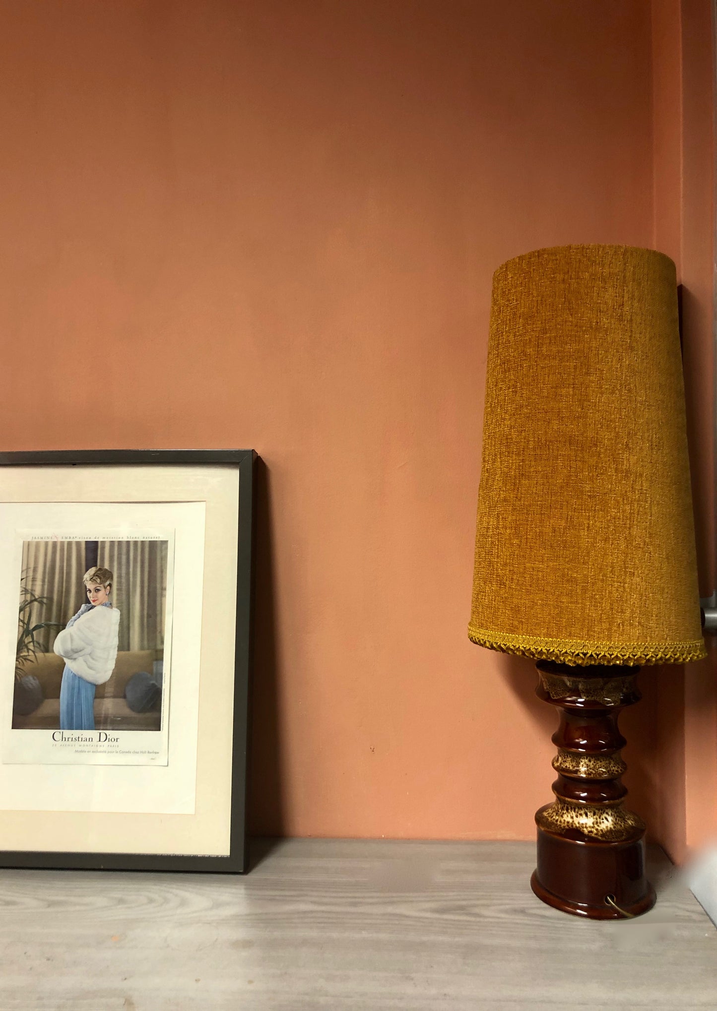 Retro Style Shade. Bespoke made using Vintage Fabric.