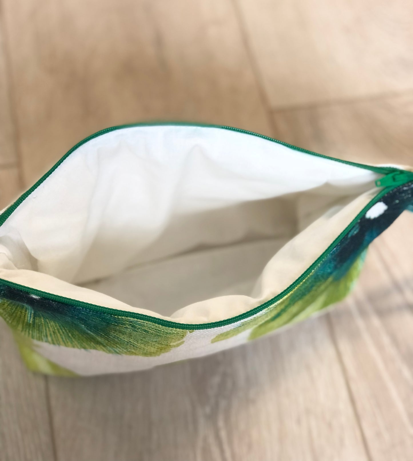 Padded Cosmetic zipped pouch.