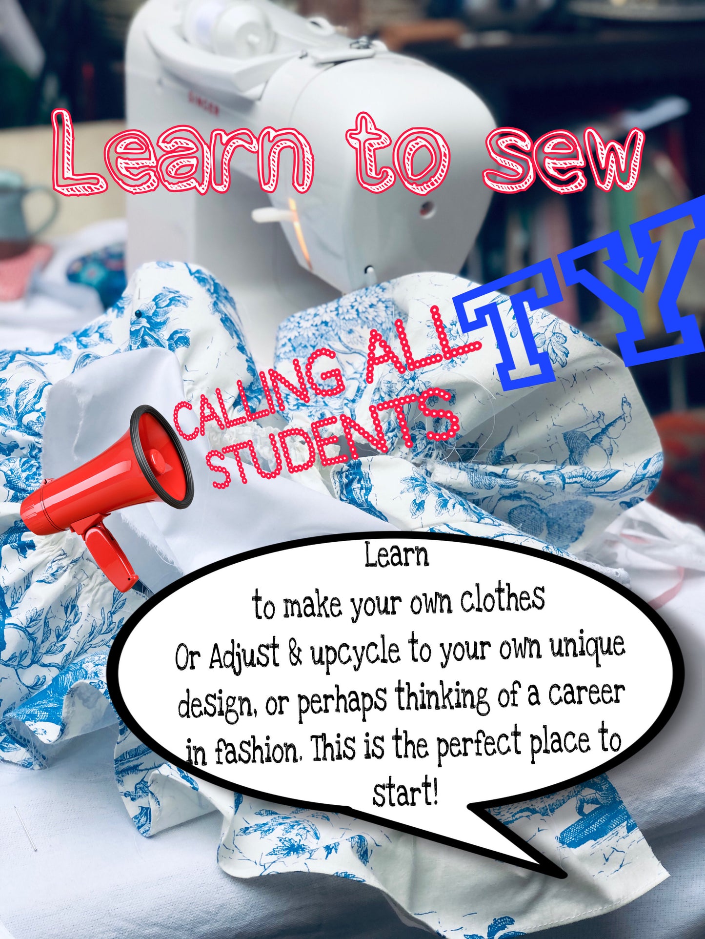 TY sewing programme. 10 x week course