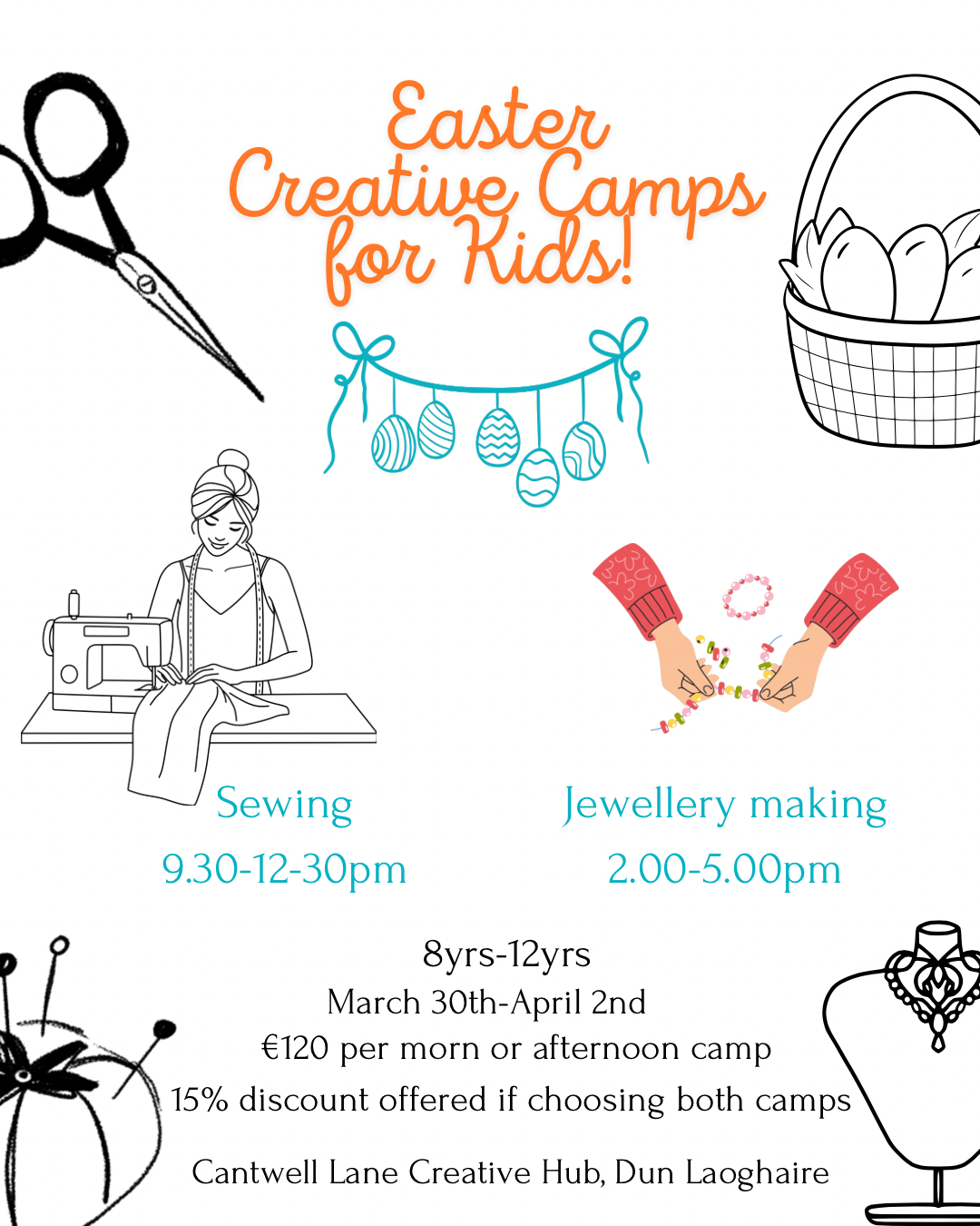 Learn to SEW, create and have fun with textiles / Easter Camp for kids 2026