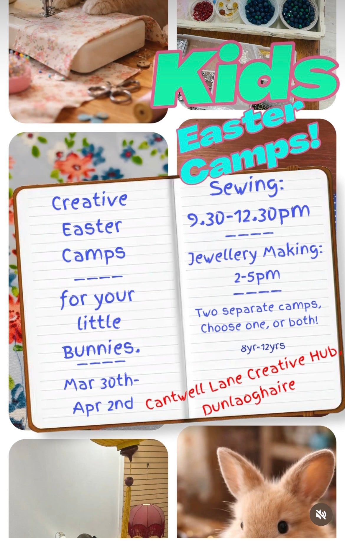 Learn to SEW, create and have fun with textiles / Easter Camp for kids 2026