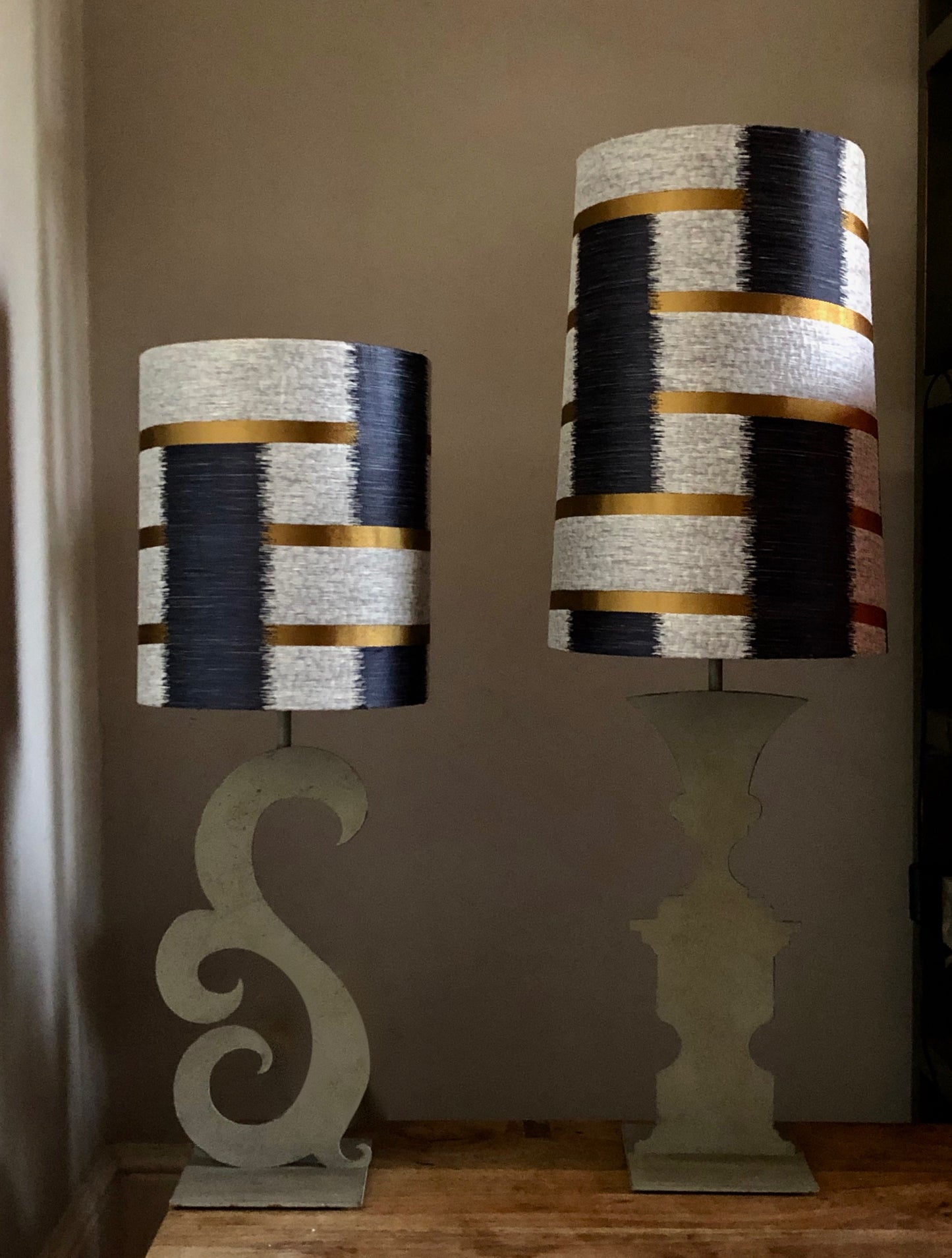 Lamp base and shade.