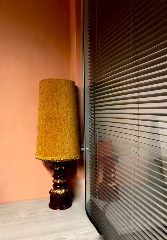 Retro Style Shade. Bespoke made using Vintage Fabric.